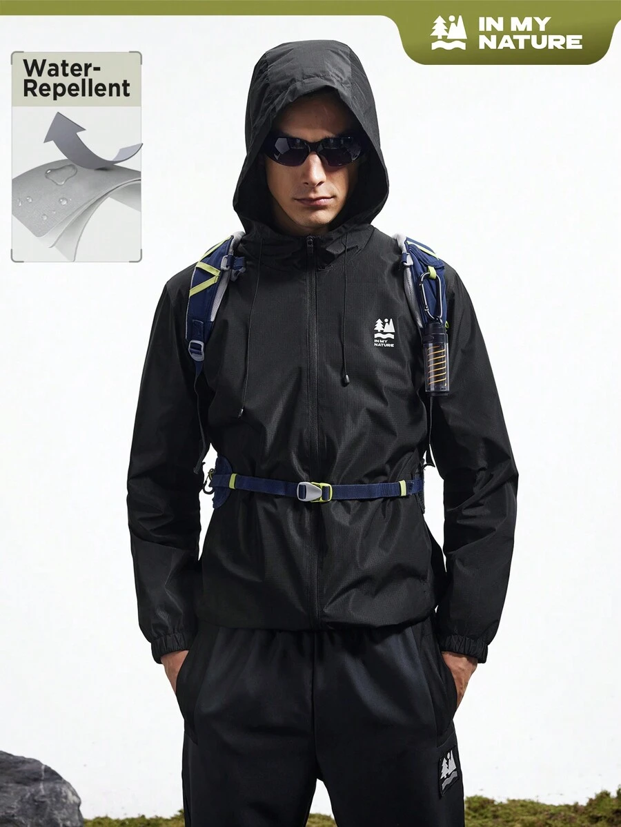 In My Nature 男士字母印花束口帽戶外夾克
