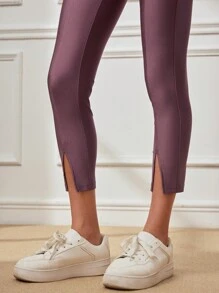 Lifespree Women's Solid Color Minimalist Casual Sports Pants