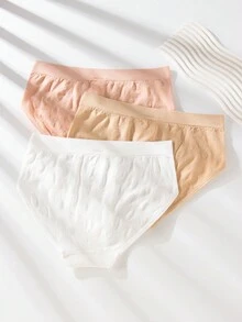 3pcs/Pack Ladies' Seamless Comfortable Everyday Triangle Panty, Women Underwear - Multicolor - View 2