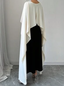 Elenzga Women's Round Neck Batwing Sleeve Maxi Elegant Party Dress
