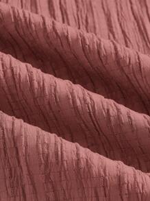 SHEIN Essnce Women's Casual Simple Striped Heart Print Long Pants Summer Spring Valentine Day New Years Women Outfit - Dusty Pink - View 5