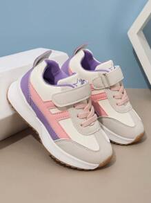 Kinderen contrasterende klittenband sportschoenen, nieuwe jongens modieuze casual chunky sneakers, meisjes lichtgewicht hardloopschoenen