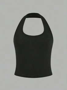 SHEIN Girlism Tween Girl 6pcs Sports Multicolored Basic Crop Tops With Strap - Multicolor - View 4