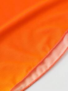 Swim Vcay Ombre Mesh Tie-Up Cover-Up Skirt Summer - Orange - View 3
