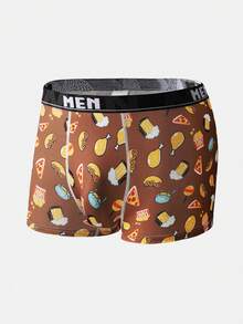 Men's Cartoon Printed Woven Band Boxer Briefs (Set Of 3) - Multicolor - View 3