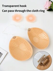 2 Cặp Áo Lót Bandeau Không Dây Cho Nữ, Có Khóa Trước, Thích Hợp Cho Váy Hở Lưng - Màu be - Xem 4