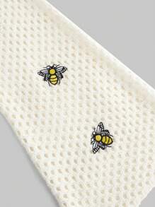 ROMWE Fairycore 大码女式刺绣装饰套头衫 - 杏色 - 查看 4