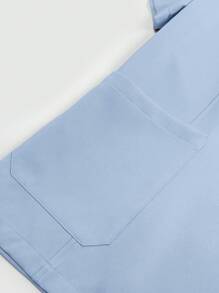 TaskEZ 2-delig verpleegsteruniform met V-hals, korte mouw en broek, damesscrubsset, effen kleur