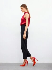 CUCCOO BIZCHIC Women Solid Color Pointed Toe Simple High Heel Pumps Spring Shoes Spring Break Easter For Christmas Spring Shoes - Red - View 5