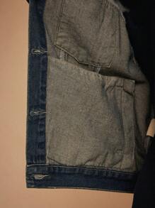 Forever 21 深蓝色洗水牛仔夹克 - 藍色 - 查看 10