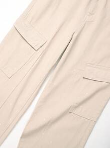 Manfinity Hypemode Herren Lässig Gerade Cargo Hose - Khaki - Übersicht 6