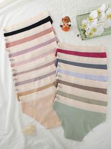 Snug Zone 14pcs/Pack Women's Simple Seamless Thong Panties - Multicolor - View 2