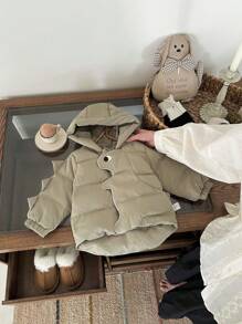 Baby Boys Cool Dinosaur Pattern Thick Outerwear Jacket, Autumn/Winter - Green - View 6