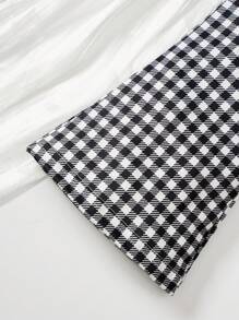 SHEIN 4pcs Baby Girls' Versatile Casual Outfits Set - Dark Color Polka Dot, Leopard, Striped, Solid Color Flared Pants, For Christmas