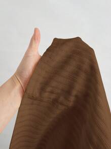 Mainfolk Men Solid Ribbed Knit Tee, Summer - Brown - View 7