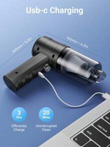 Teckwe Car Vacuum Cleaner,Wireless Handheld Household Car Vacuum Cleaner,Mini Dust Blower For Home & Auto,Strong Suction & Rechargeable