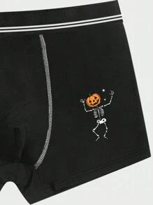 4pcs/Pack Men Halloween Comfortable Boxer Briefs - Multicolor - View 3