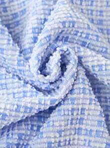 SHEIN 女童长袖前扣蝴蝶结装饰口袋休闲夹克