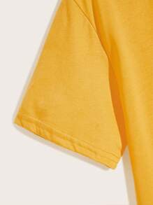 Manfinity Homme Men's Solid Color Round Neck Short Sleeve Casual Top Tee