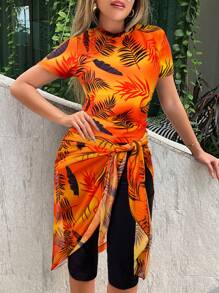 Mulvari 热带印花布基尼，夏季泳装 - 彩色 - 查看 1