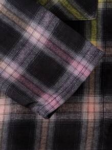 Young Girls Casual Plaid Long Sleeve Shirt