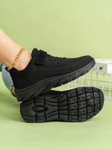 Neue leichte und bequeme modische Sportschuhe für Teenager, Laufschuhe 2024 für Jungen für den Schulanfang, atmungsaktive Campus-Schuhe mit weicher Sohle für Mädchen - Schwarz - Übersicht 3