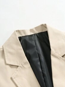 Calvornis Men's Plus Size Flat Collar Front Button Long Sleeve Top And Pants Suit - Ginger - View 5