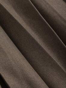 DAZY Đầm dài xếp ly kiểu dáng thường ngày, dây đeo bản rộng, trang trí nơ dành cho nữ. - Lạc đà - Xem 7