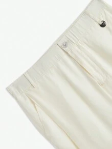 Manfinity VCAY Men's Woven Regular Fit Straight Leg Casual Pants, Suitable For Autumn