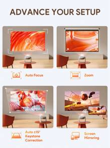 JMMO 投影仪、带 5G WiFi 的智能投影仪、户外便携式投影仪支持 4K 高清 150ANSI 流明、原生 1080P 视频电影投影仪配有支架（投影角度可调节 130 度）和电池兼容 PC/笔记本电脑 iOS/Android/HDMI 兼容/USB 情人节礼物情人节礼物 - 美国插头圣诞礼物、秋冬假期露营必备品度假配件、露营用品