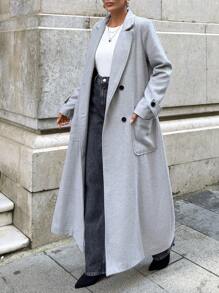 RueChic Oversize  Extra Long  Overcoat - Grey - View 1