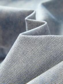 Manfinity VCAY 男士休闲 100% 纯棉牛仔效果宽松长袖衬衫，适合春秋季日常穿着 - 卡其色 - 查看 17