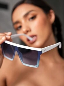 SHEIN ICON 1 buc. Ochelari drăguți Y2K de modă cu jumătate de cadru, potriviți pentru ocazional, club de noapte, petrecere