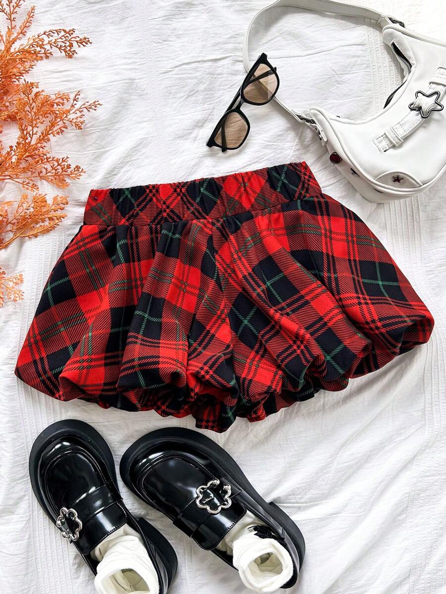 Soleia Quần short in họa tiết kẻ sọc A-Line thông thường cho nữ - Nhiều màu - Xem 1