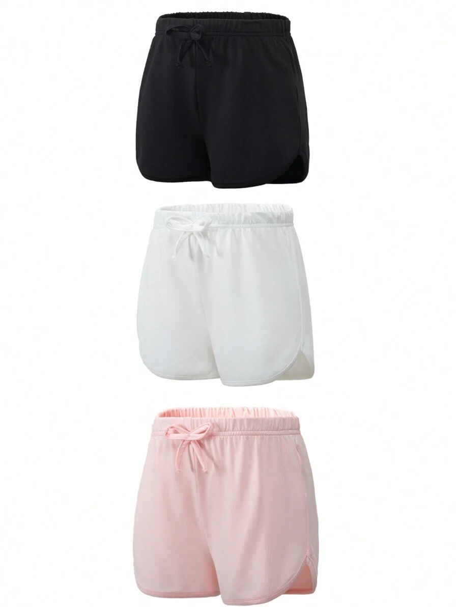 3pcs Girls' Casual Bowknot Shorts Set - Multicolor - View 1