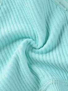 Seduluxe Áo ngực kiểu dáng Spaghetti dây đeo chéo hở lưng màu trơn thiết kế đơn giản - Màu xanh bạc hà - Xem 4