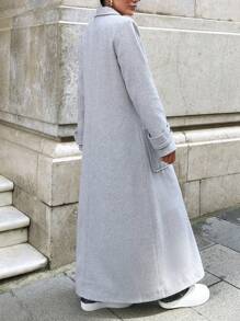 RueChic Oversize  Extra Long  Overcoat - Grey - View 2