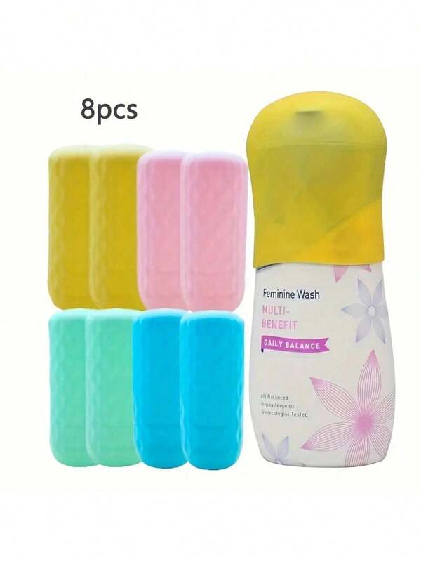 4/5/8 Pack Leak Proof Sleeves For Travel Container, Toiletry Covers For Leak Proofing In Luggage, Silicone Travel Bottles Leak Proof Tool Fits Most Size Bottles, Elastic Sleeves For Women, Men, Colorful