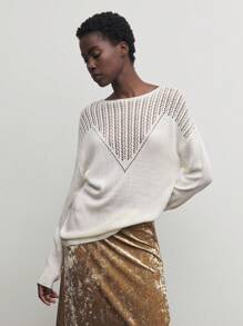 BizChic Hollow-Out Loose Knitted Casual Sweater, New Arrival Autumn