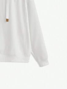 Manfinity VCAY Men's Knitted Hooded Casual Pullover Sweatshirt, Suitable For Autumn And Winter Seasons - White - View 8
