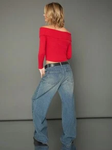 WESTFADE Zip Front Sweater Knit Cardigan - Red - View 9