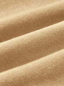 Cozy Pixies 3pcs Baby Boy's Cute Bear Pattern Crew Neck Sweatshirt, Pants And Hat Set - Khaki - View 7