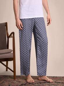 SHEIN EverLounge Men's All-Over Print Woven Lounge Pants