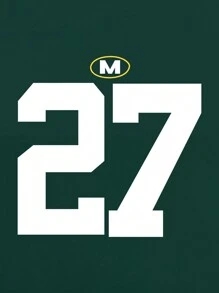 INAWLY 大码女式数字拼色 V 领短袖 T 恤、图案 T 恤、夏季上衣 - 彩色 - 查看 3