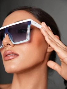 SHEIN ICON 1 buc. Ochelari drăguți Y2K de modă cu jumătate de cadru, potriviți pentru ocazional, club de noapte, petrecere