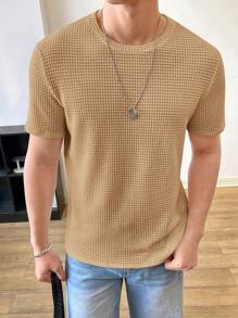 Manfinity VCAY Maglia A Maniche Corte A Maglia Per Uomo