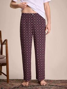 EverLounge 男式全印花梭织休闲裤 - 彩色 - 查看 1