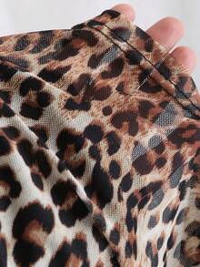 SHEIN Unity Leopard Print Long Maxi Cami Dress, Summer Fashion - Brown - View 6