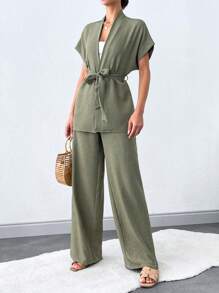 SHEIN Tall 高个子女士两件套腰带