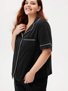 LUVLETTE Women's Plus-Size Black Soft 100% Pure Cotton Pajamas Sets For Women Lounge Sets For Women Pants With Pockets